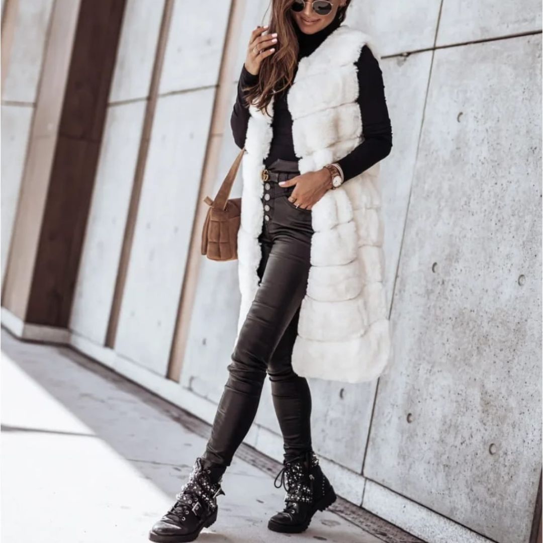 Chaleco Iris | Corte midi sin mangas