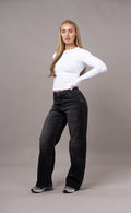 Womens Baggy Fitjeans - Worn Black