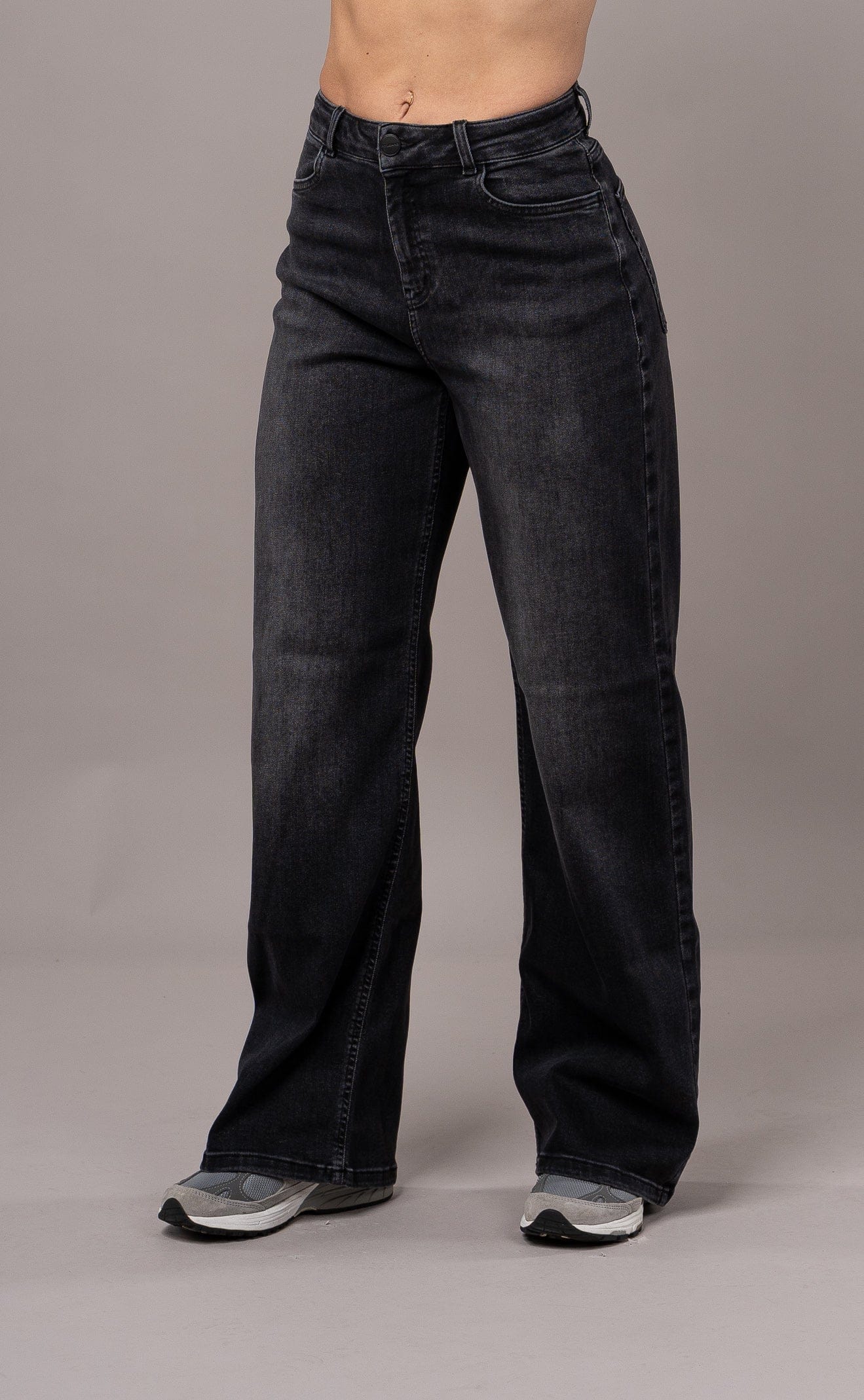 Womens Baggy Fitjeans - Worn Black