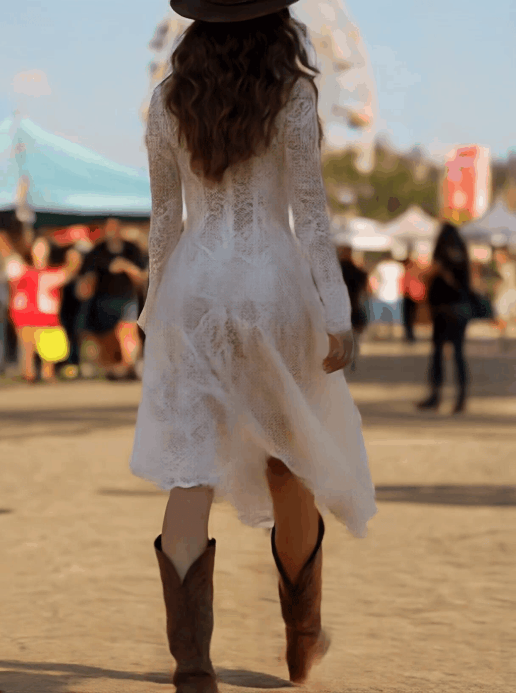Vestido encaje blanco - Ximena