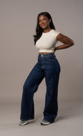 Womens Baggy Fitjeans - Dark Blue