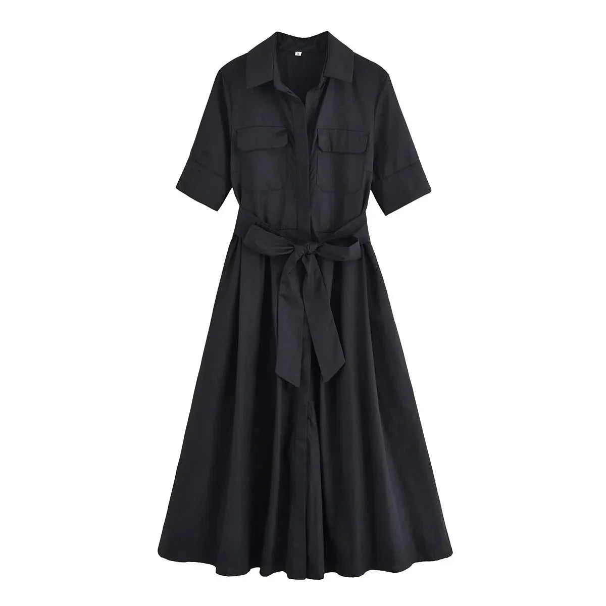 Vestido camiserO midi con cinturón Beatrice