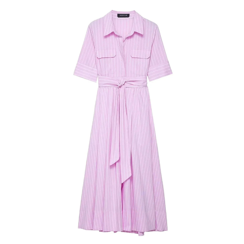 Vestido camiserO midi con cinturón Beatrice