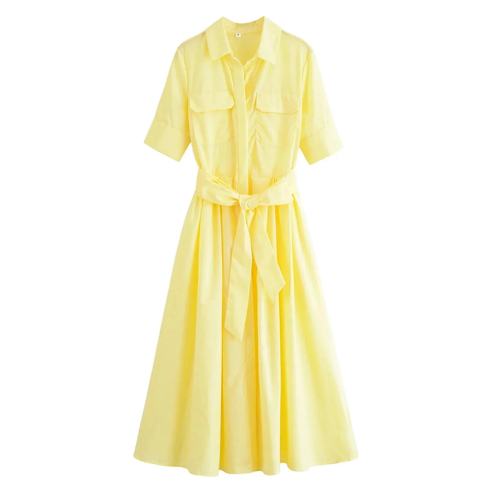 Vestido camiserO midi con cinturón Beatrice