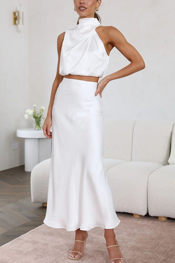 Beatrice Two-Piece Satin Wedding Guest Set
