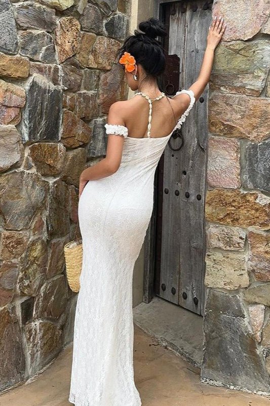 Bianca Lace Spaghetti Strap Maxi Dress