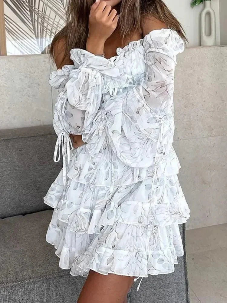 Cate Square Neck Puff Sleeve Mini Dress