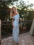 Gamora Strapless Lace Patchwork Maxi Dress