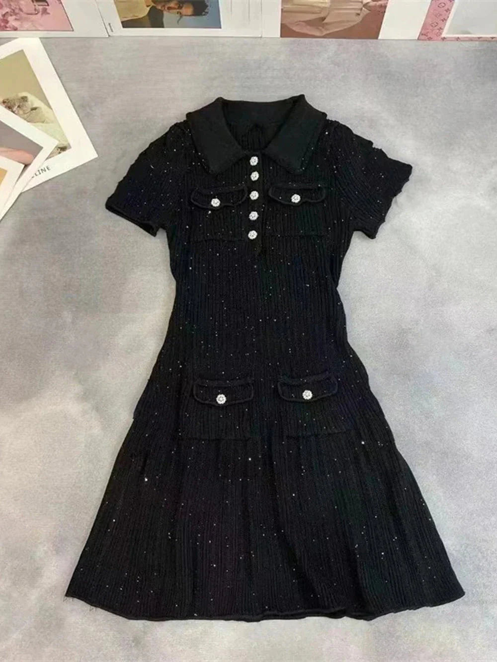 Katya Sequin Knit Mini Dress