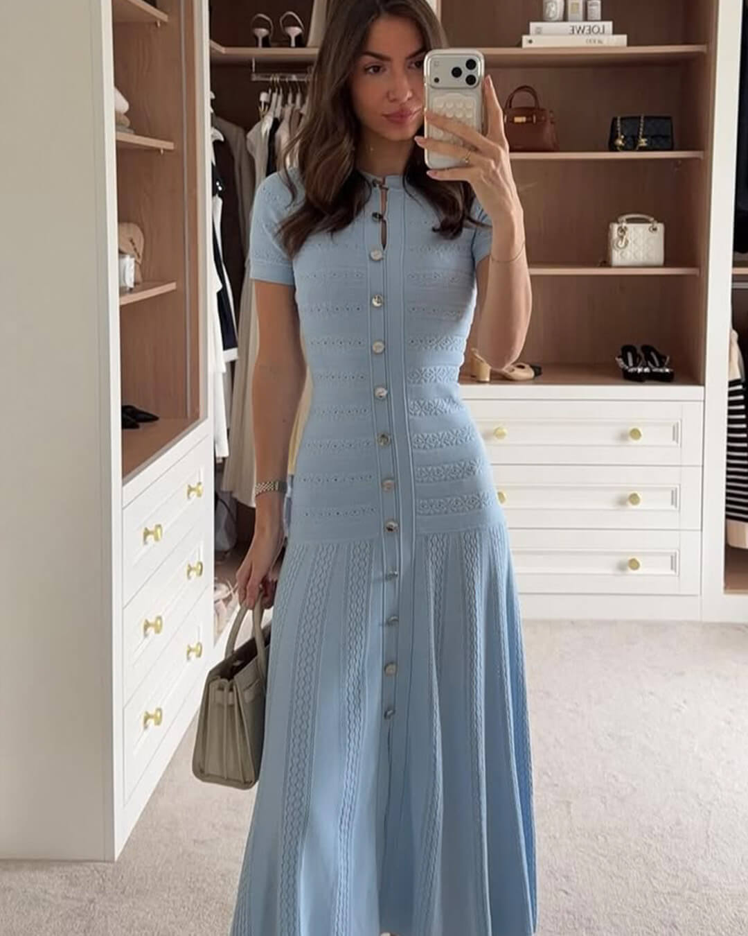 Quinn Ribbed Knit Midi Dress