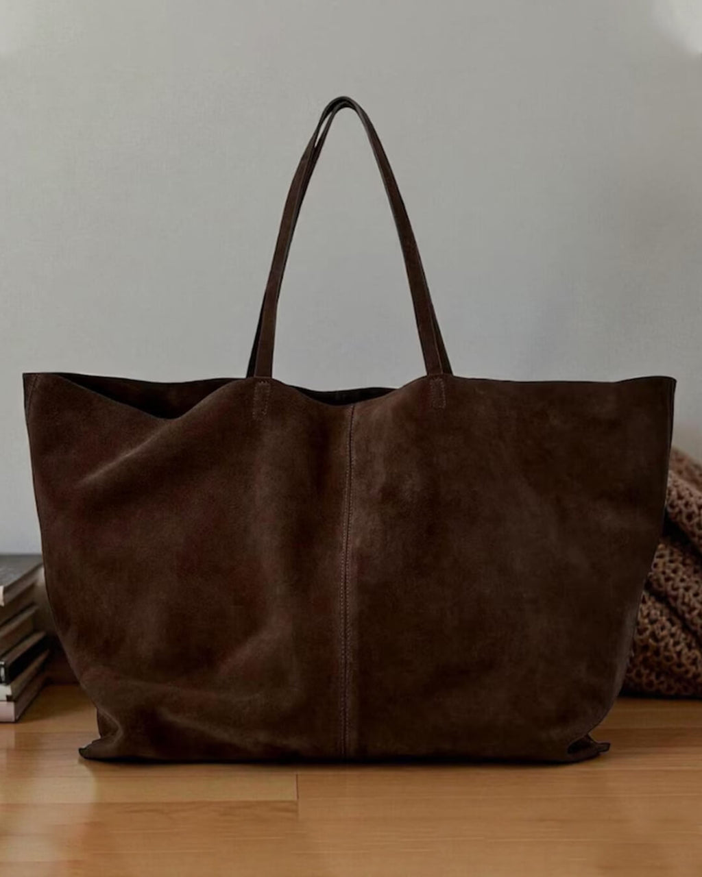 Bolso Tote Grande de Gamuza Cynthia