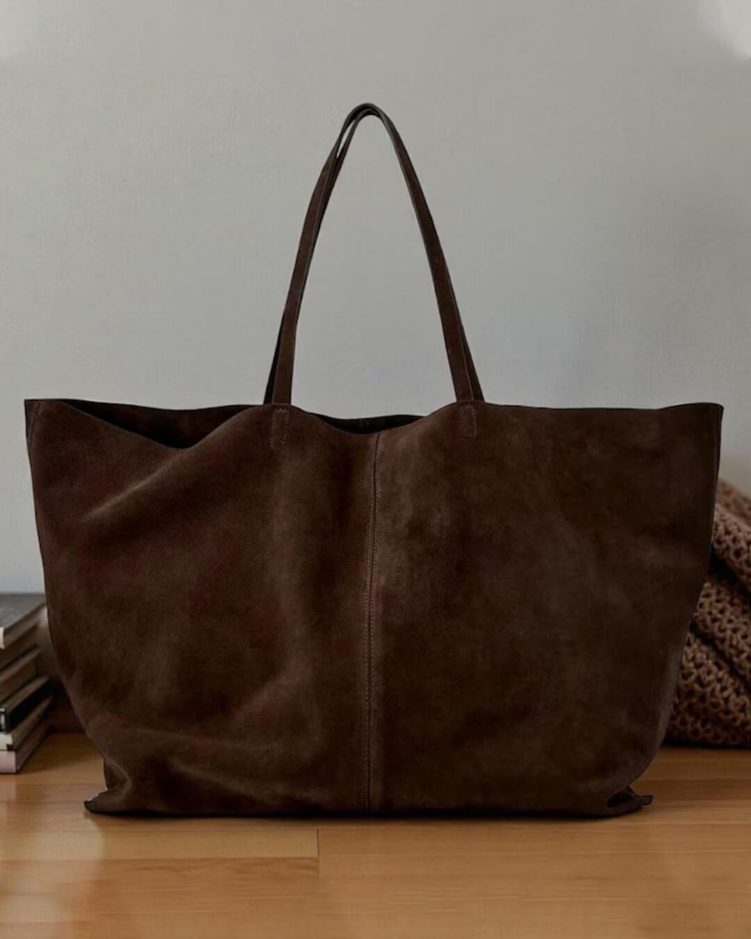 Bolso Tote Grande de Gamuza Cynthia