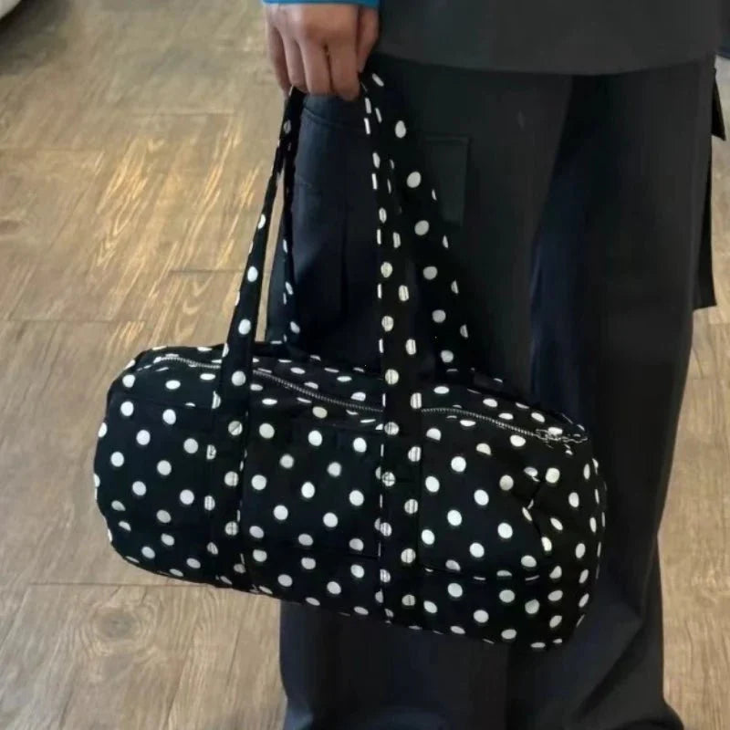 Bolso mini Kate tipo duffle de lunares