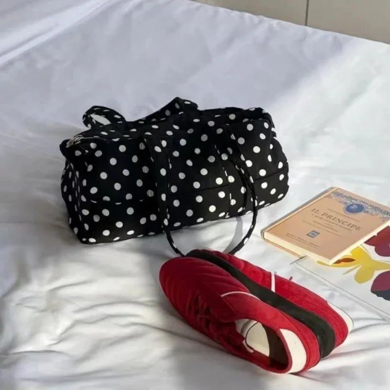 Bolso mini Kate tipo duffle de lunares