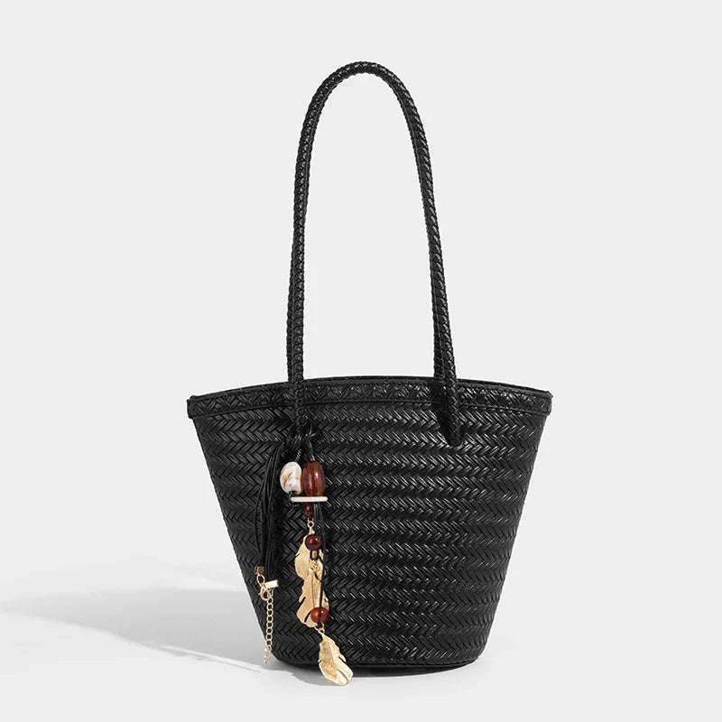 Bolso Bucket Tejido con Neceser Meryl