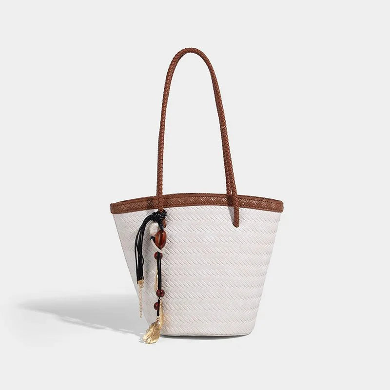 Bolso Bucket Tejido con Neceser Meryl