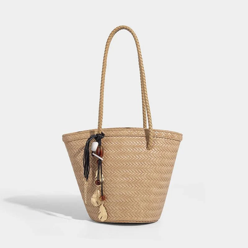 Bolso Bucket Tejido con Neceser Meryl