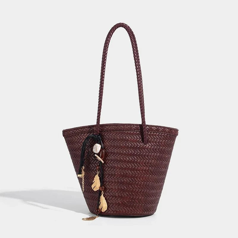 Bolso Bucket Tejido con Neceser Meryl