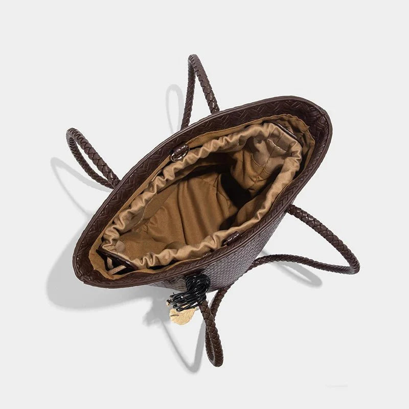 Bolso Bucket Tejido con Neceser Meryl