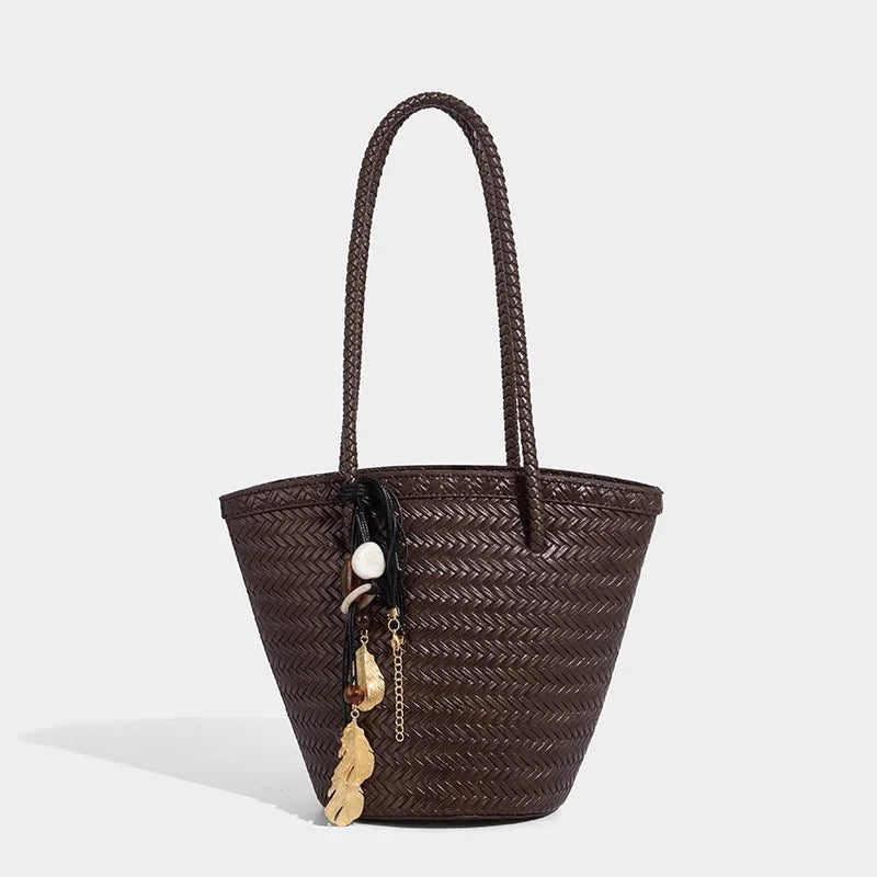 Bolso Bucket Tejido con Neceser Meryl