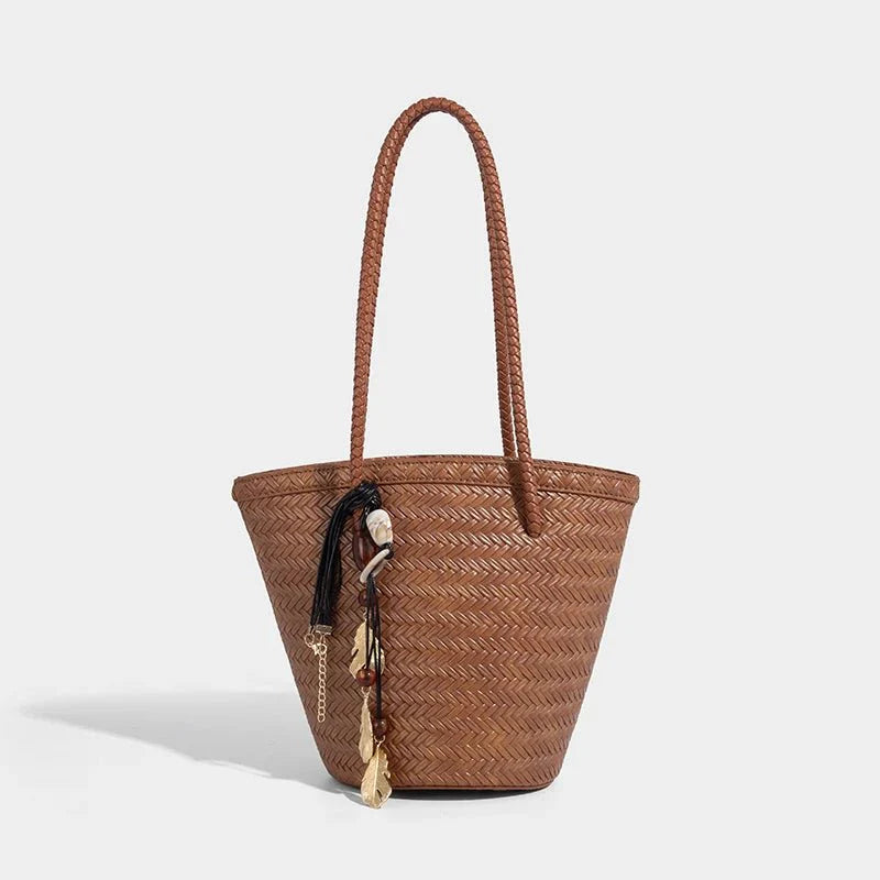 Bolso Bucket Tejido con Neceser Meryl
