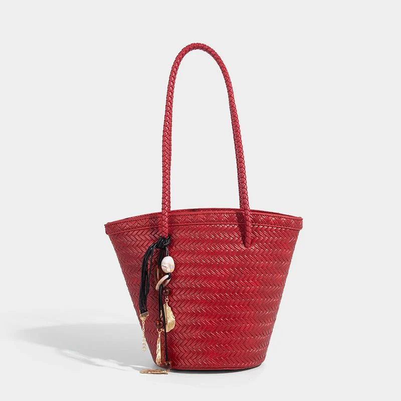 Bolso Bucket Tejido con Neceser Meryl