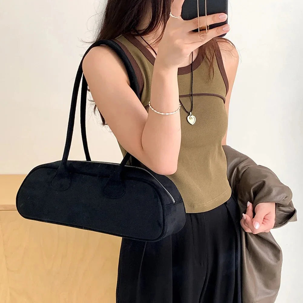 Bolso de ante Pauleen Baguette