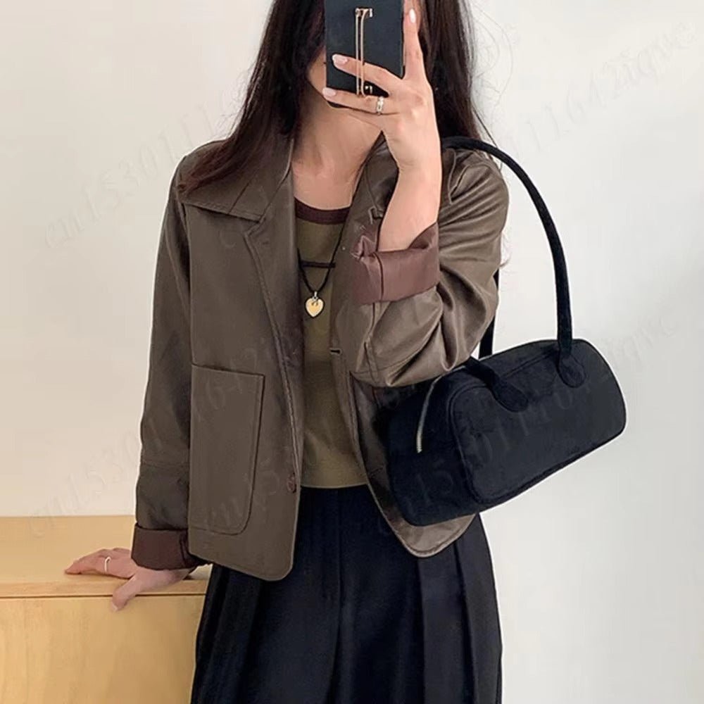 Bolso de ante Pauleen Baguette