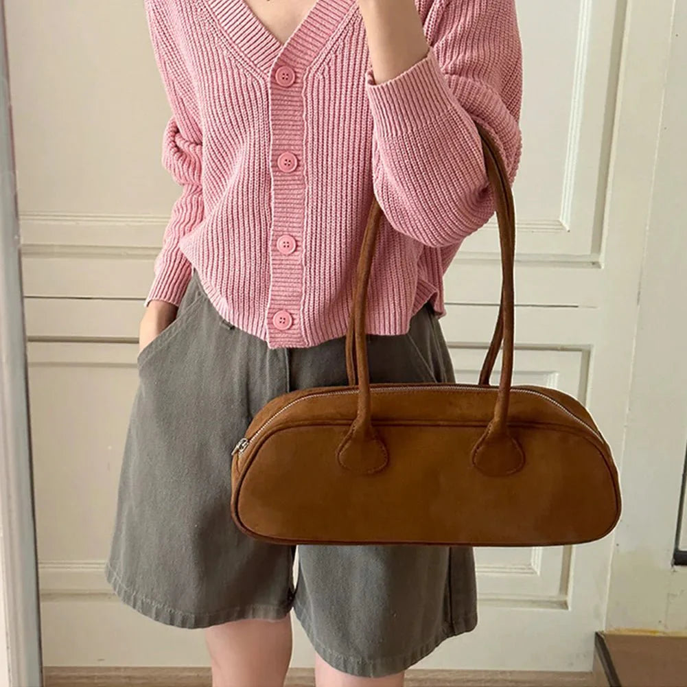 Bolso de ante Pauleen Baguette