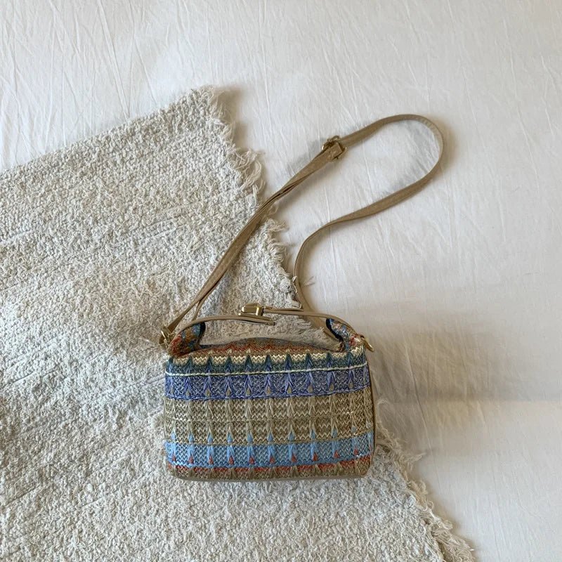 Bolso Bandolera de Raffia Tejida Raphaela