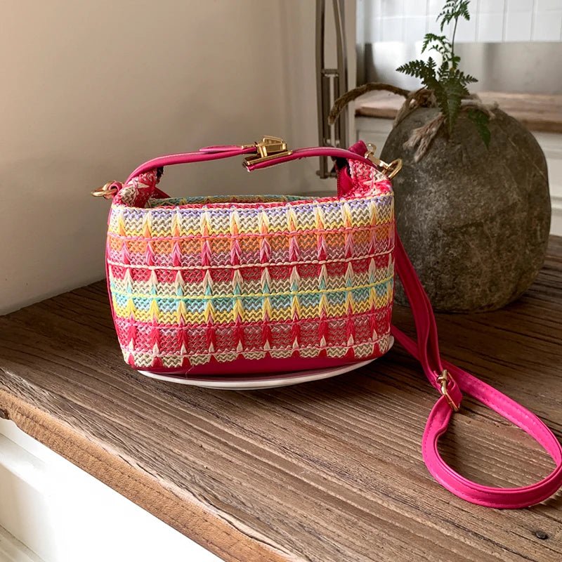 Bolso Bandolera de Raffia Tejida Raphaela