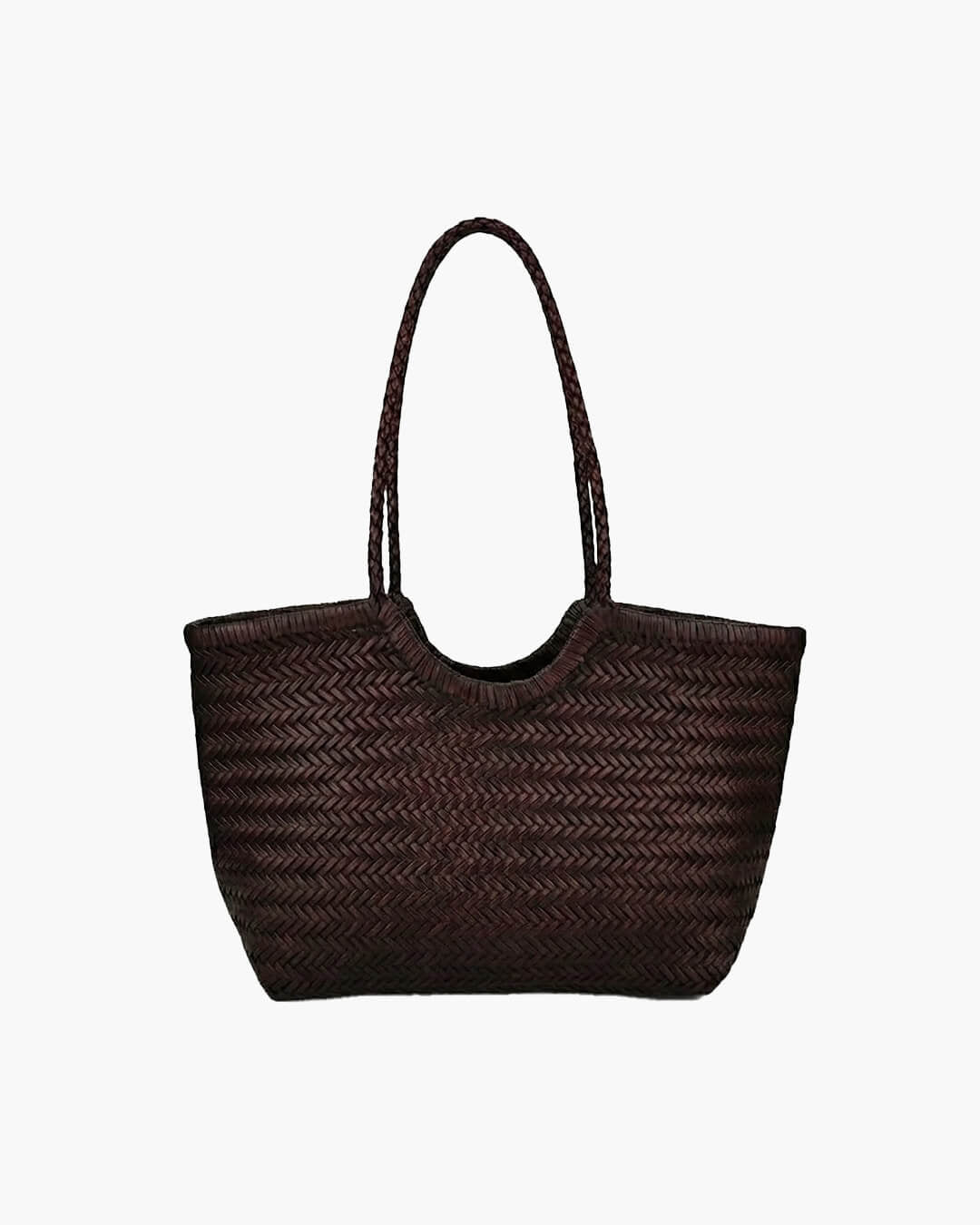 Bolsa Rica Tejida de Imitación de Cuero