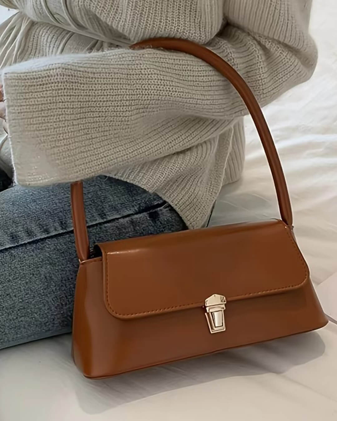 Bolso de hombro de cuero Tracy