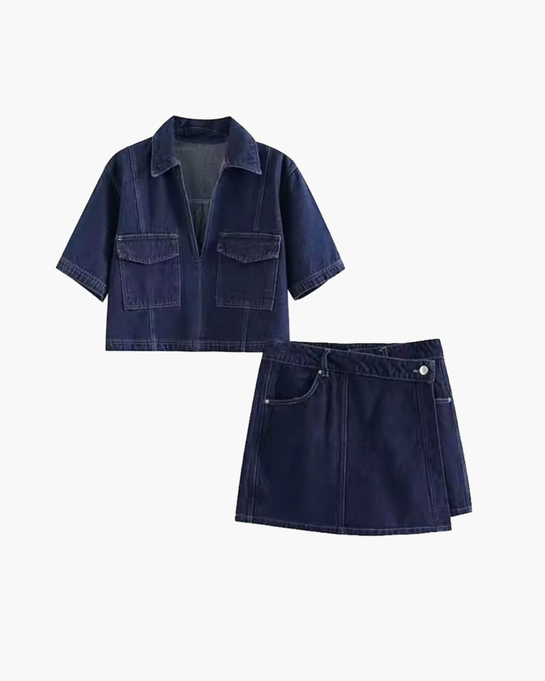 Leslie Cropped Top & Skorts Set