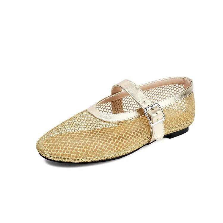 Bailarinas Bianca de malla con hebilla