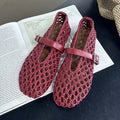 Sandalias planas Bianca tejidas con diseño calado