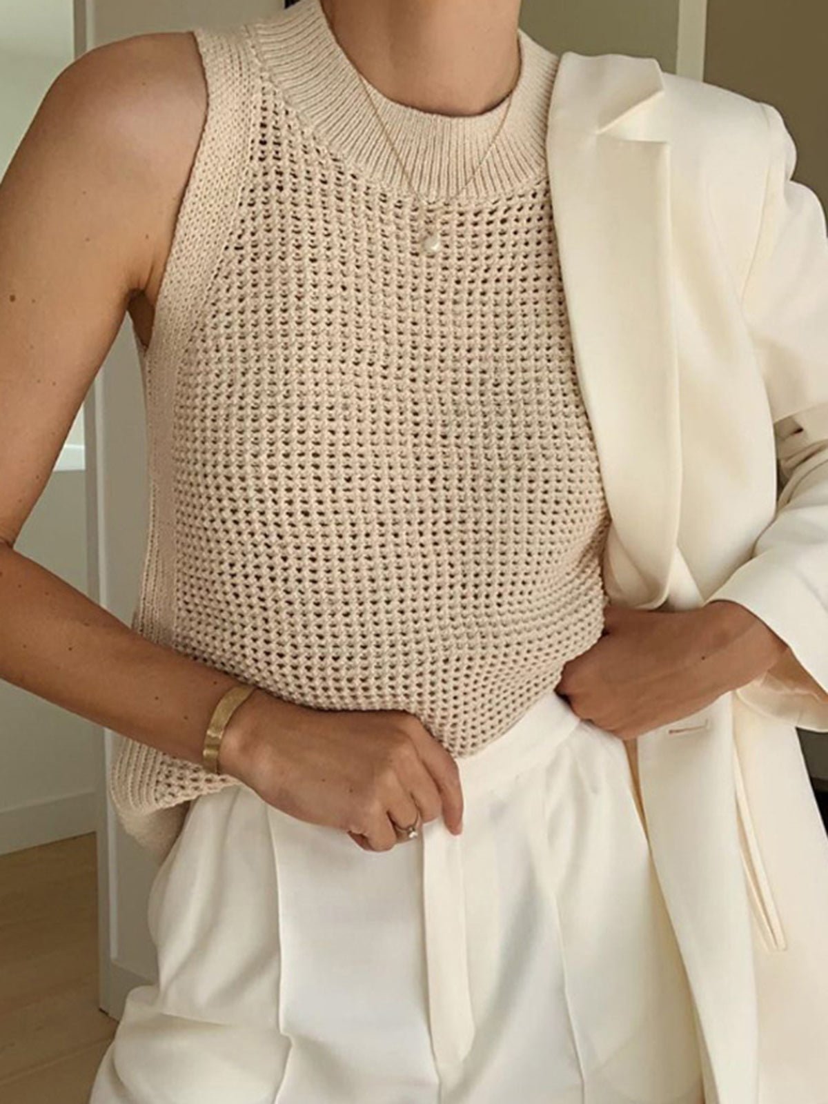 Jamilla Hollow Knit Tank Top