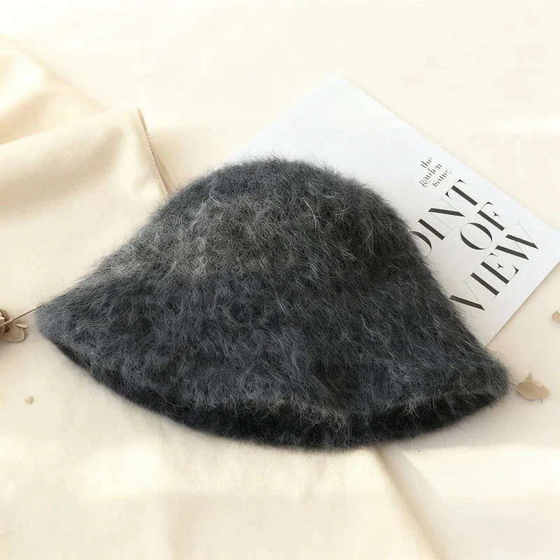 Sombrero de cubo peludo Kyla